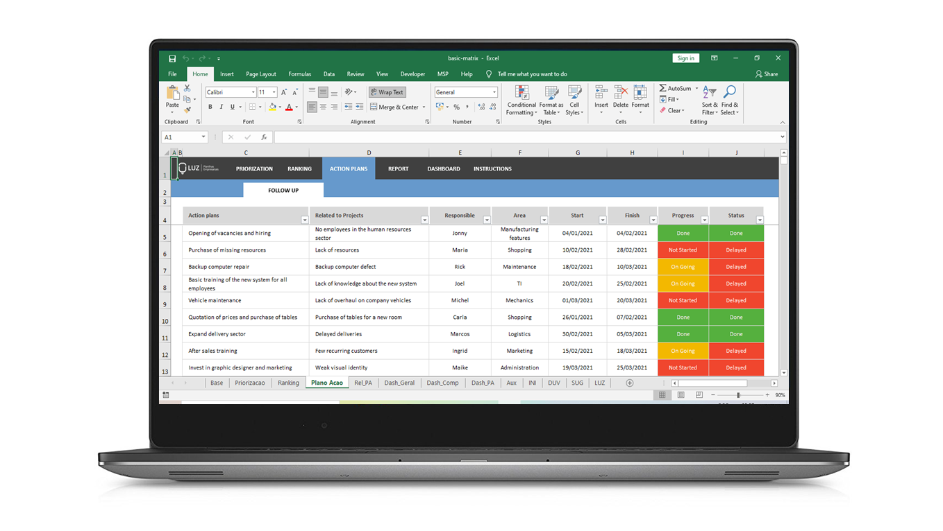 Detail Excel Pdca Template Nomer 41