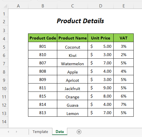 Detail Excel Price List Template Free Nomer 28