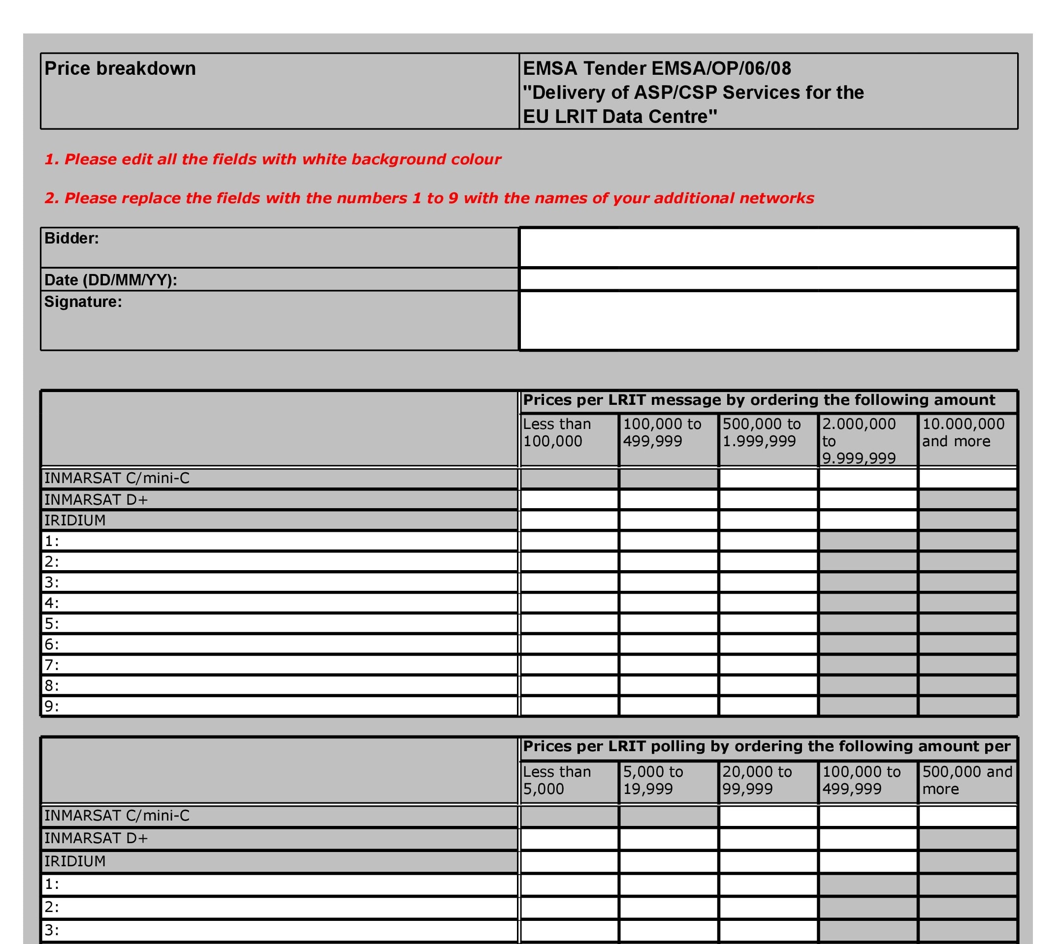 Detail Excel Price List Template Free Nomer 35