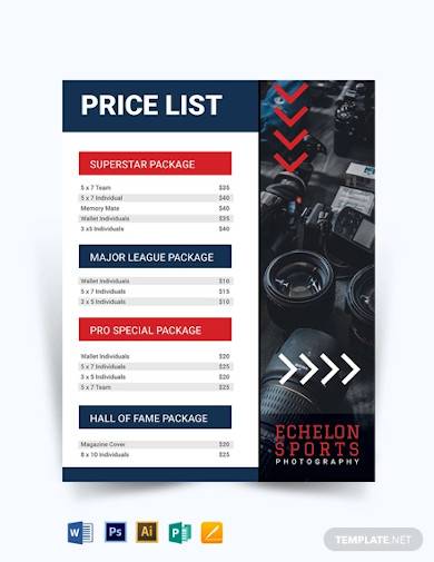 Detail Excel Price List Template Free Nomer 45