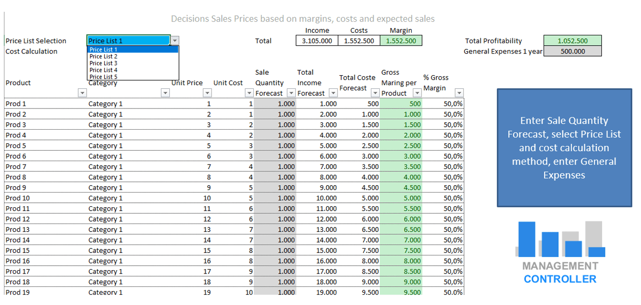 Detail Excel Price List Template Free Nomer 46