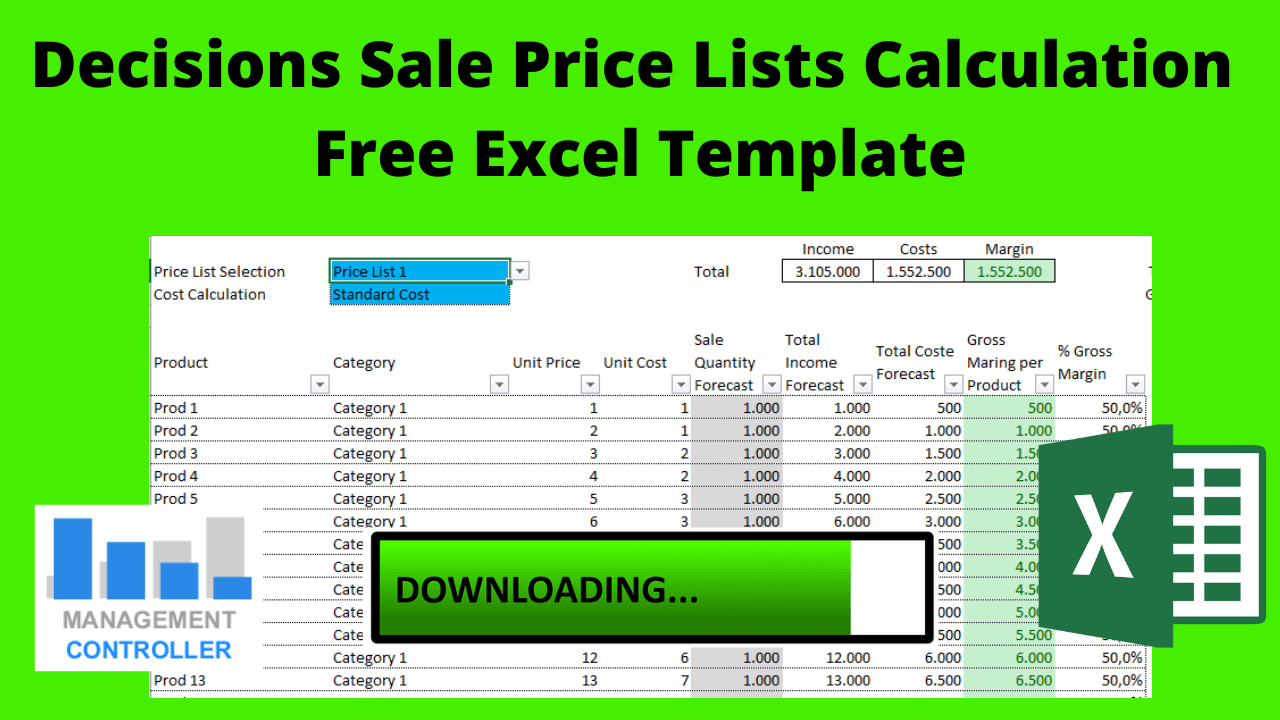 Detail Excel Price List Template Free Nomer 53