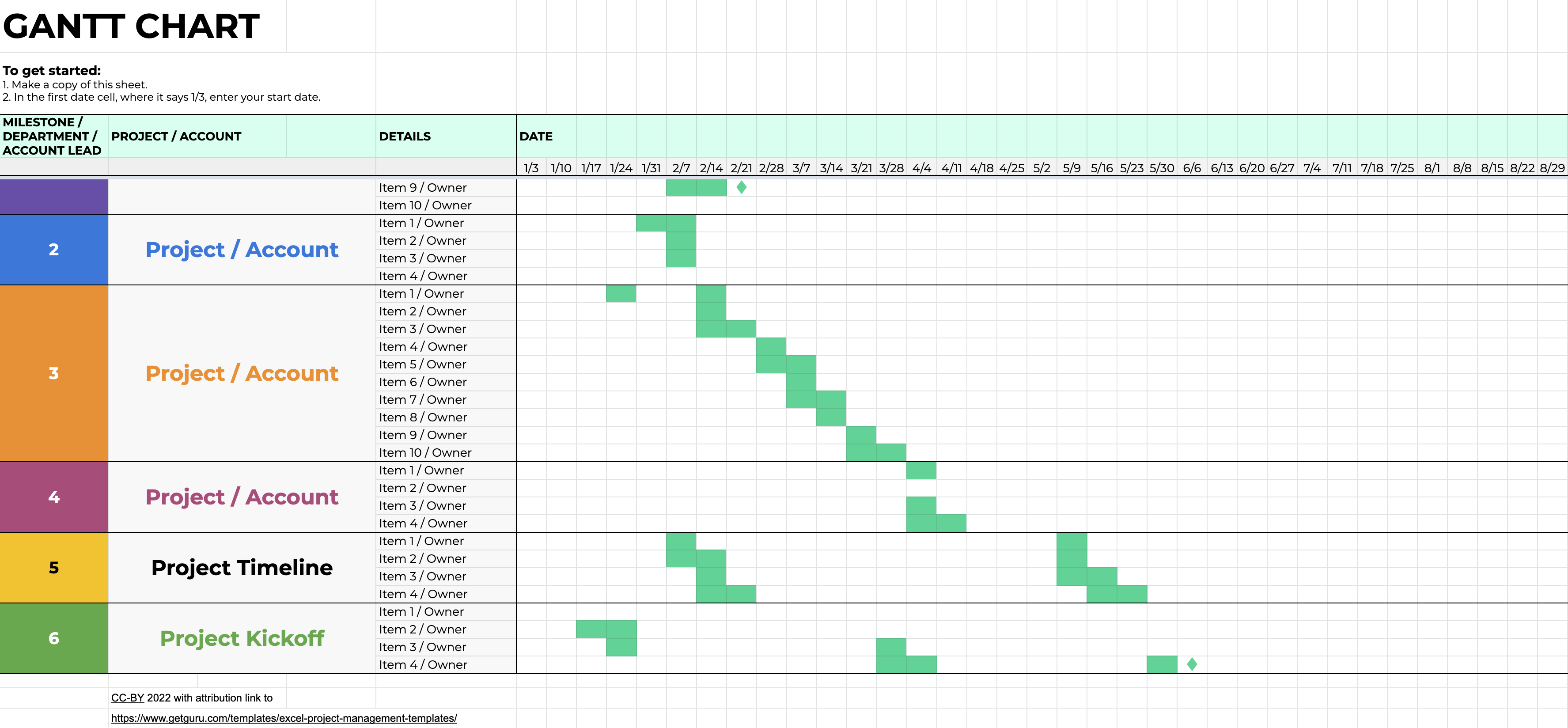 Detail Excel Project Management Template Nomer 2