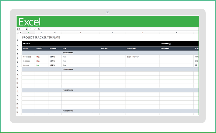 Detail Excel Project Management Template Nomer 3