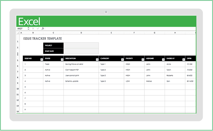 Detail Excel Project Management Template Nomer 22