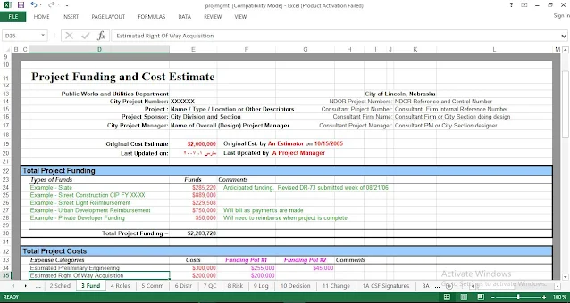 Detail Excel Project Management Template Nomer 39