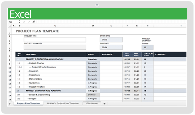 Detail Excel Project Management Template Nomer 6