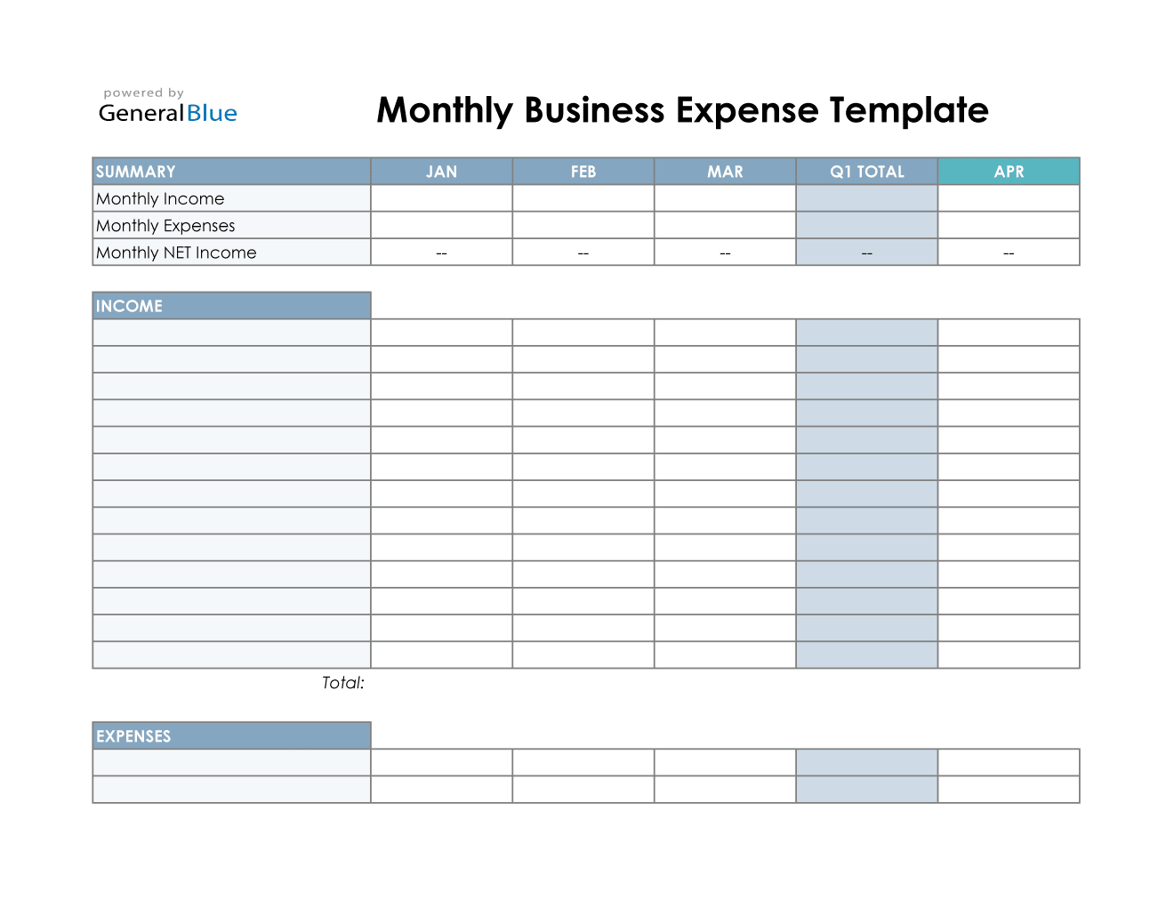 Detail Excel Revenue And Expense Template Nomer 13