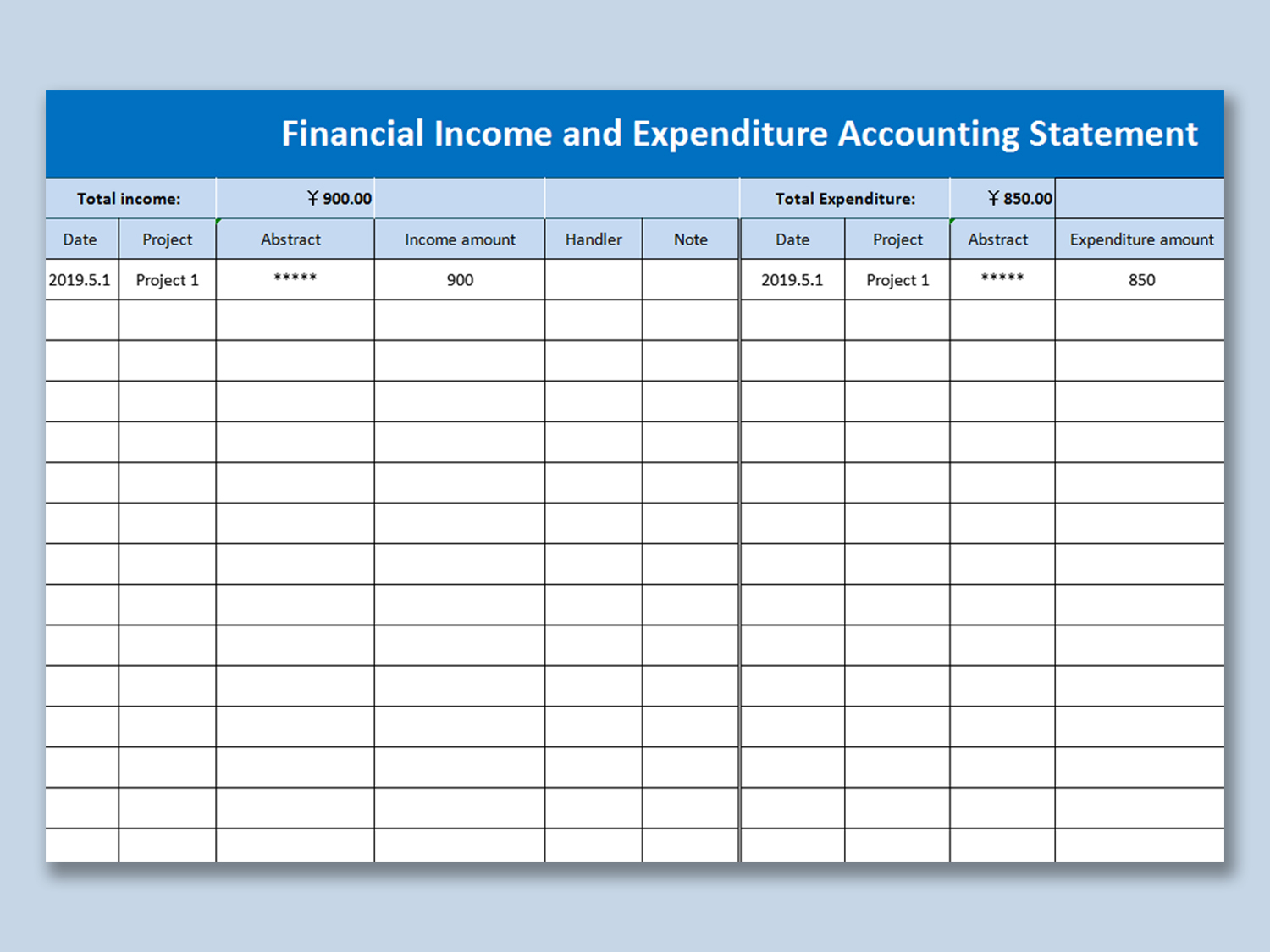 Detail Excel Revenue And Expense Template Nomer 24