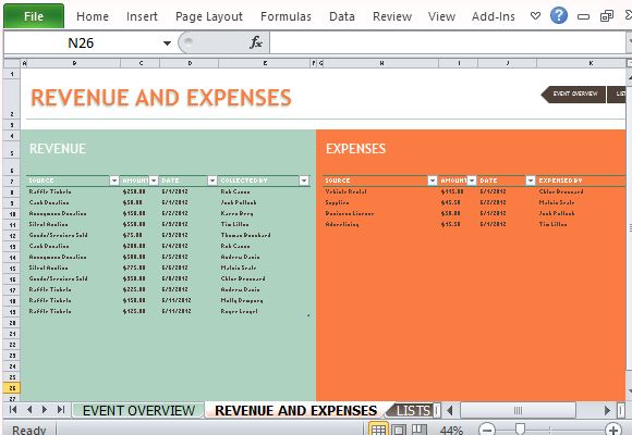 Detail Excel Revenue And Expense Template Nomer 29