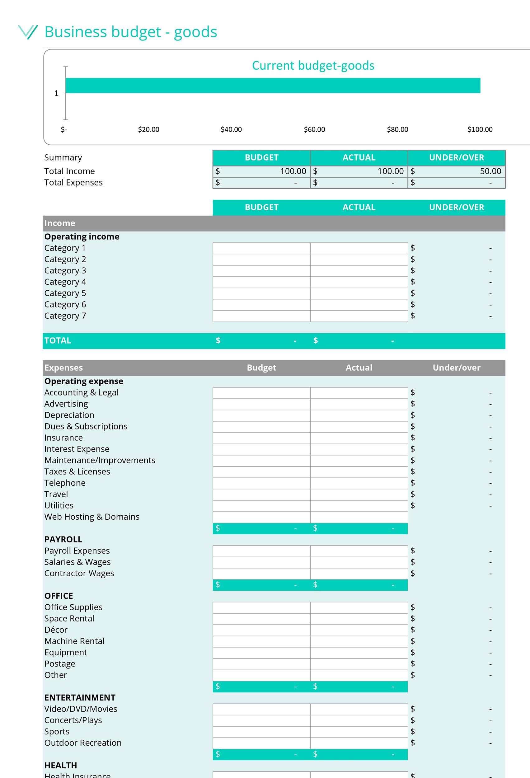 Detail Excel Revenue And Expense Template Nomer 40