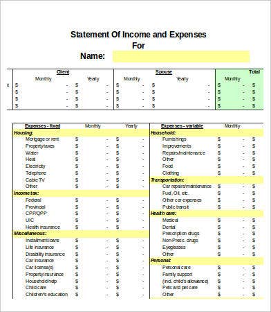 Detail Excel Revenue And Expense Template Nomer 51