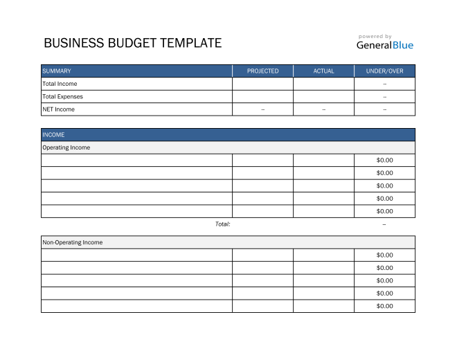 Detail Excel Revenue And Expense Template Nomer 55
