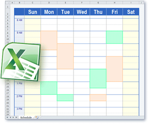 Detail Excel Schedule Template Nomer 3