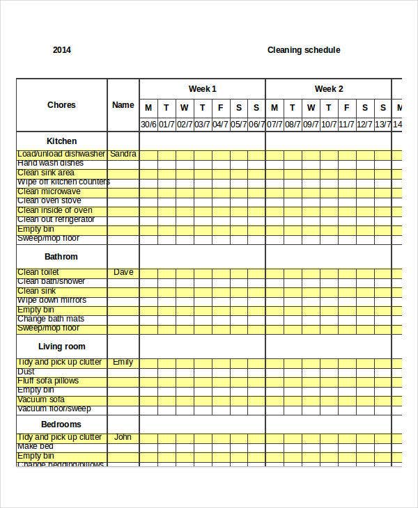 Detail Excel Schedule Template Nomer 23