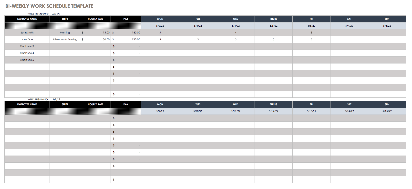 Detail Excel Schedule Template Nomer 25