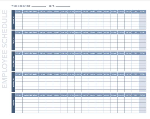 Detail Excel Schedule Template Nomer 34