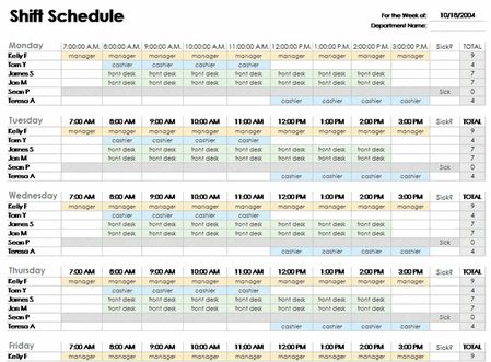 Detail Excel Schedule Template Nomer 38