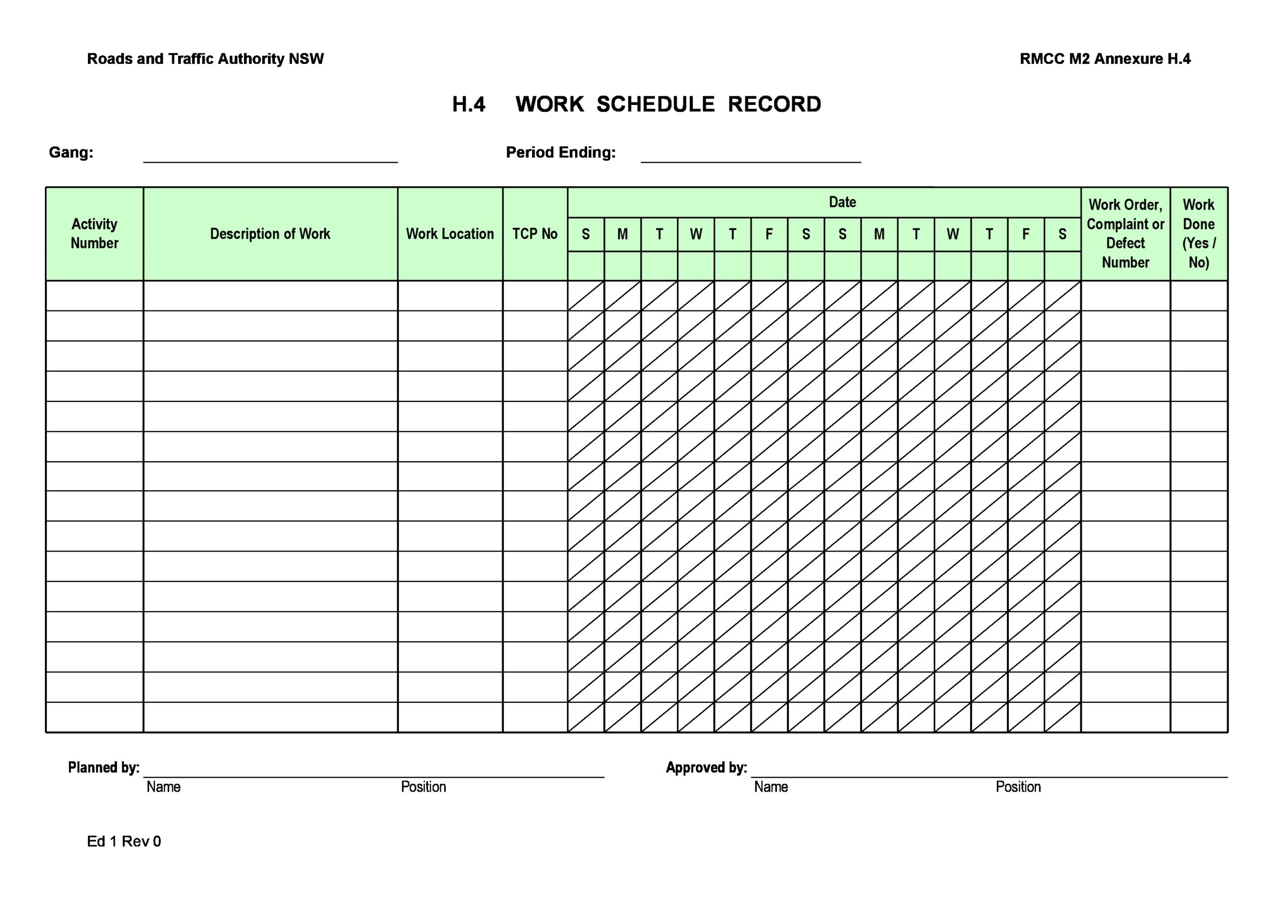 Detail Excel Schedule Template Nomer 44