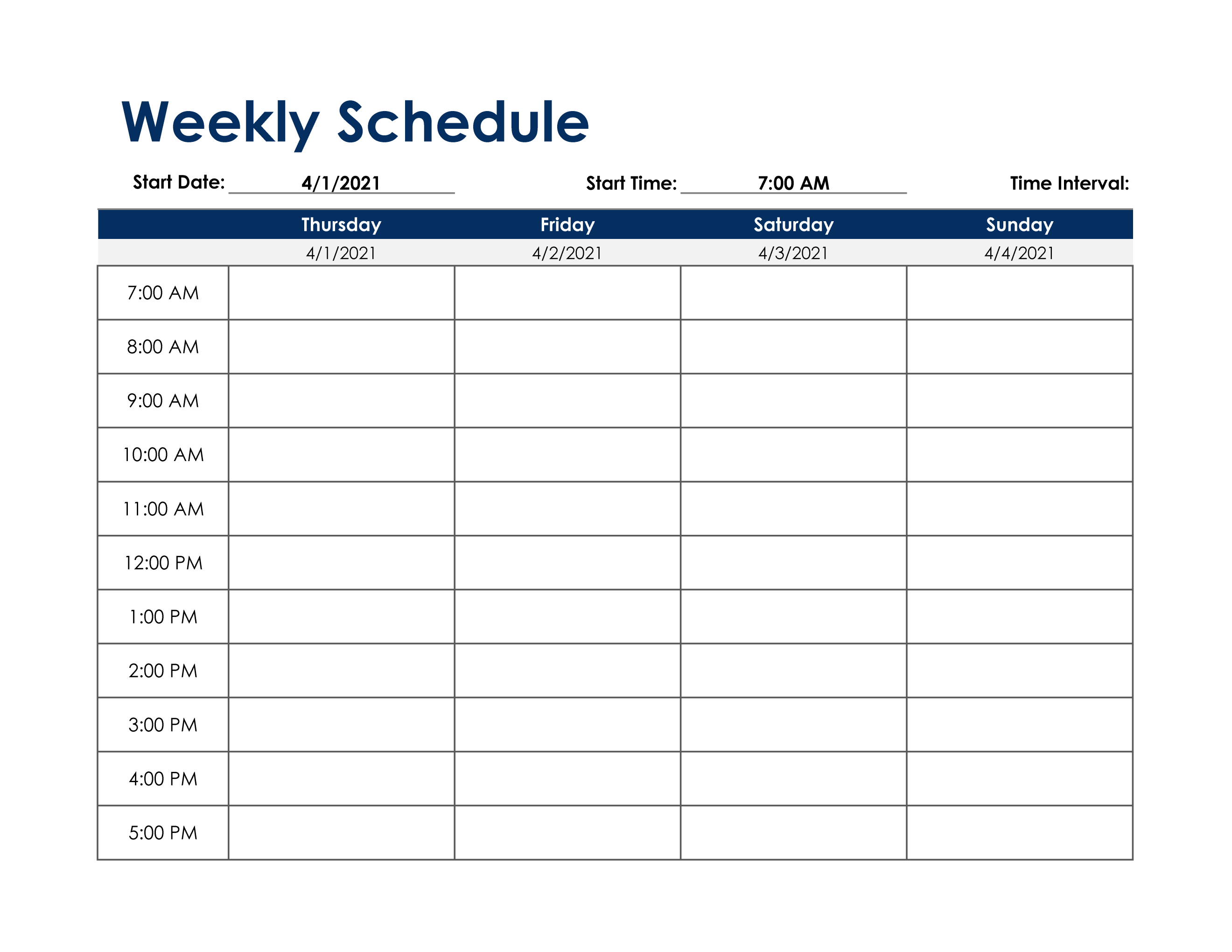 Detail Excel Schedule Template Nomer 9