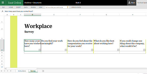 Detail Excel Survey Form Template Nomer 11