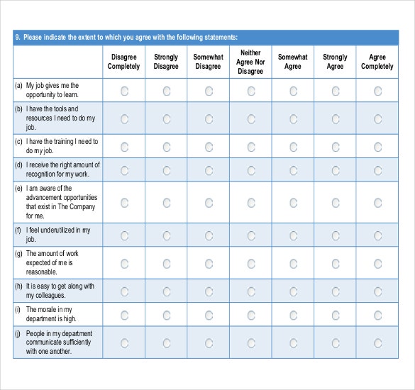 Detail Excel Survey Form Template Nomer 12