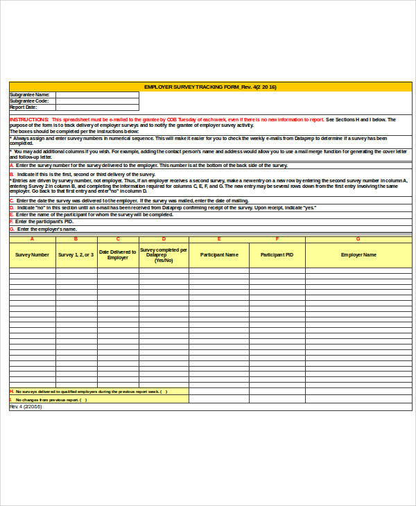Detail Excel Survey Form Template Nomer 16