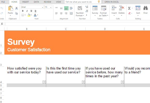 Detail Excel Survey Form Template Nomer 19