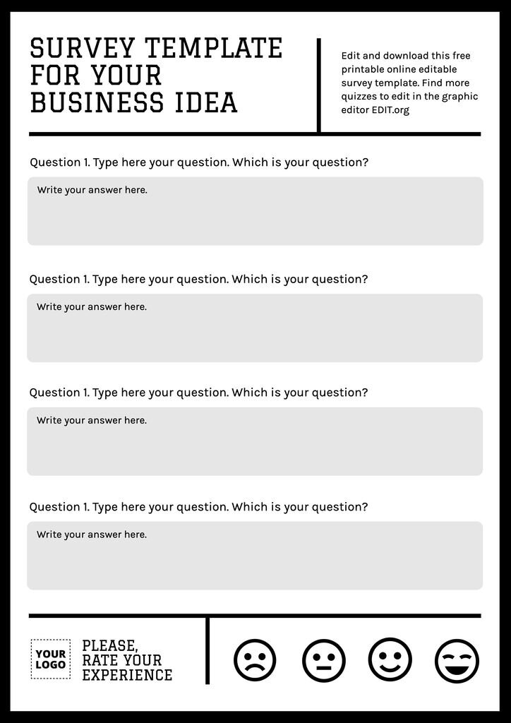 Detail Excel Survey Form Template Nomer 34