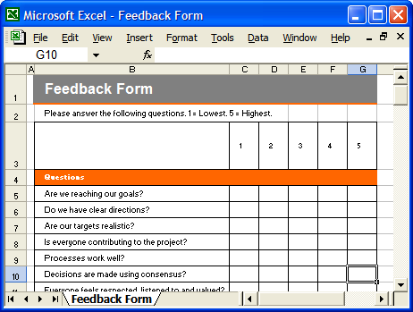 Detail Excel Survey Form Template Nomer 38