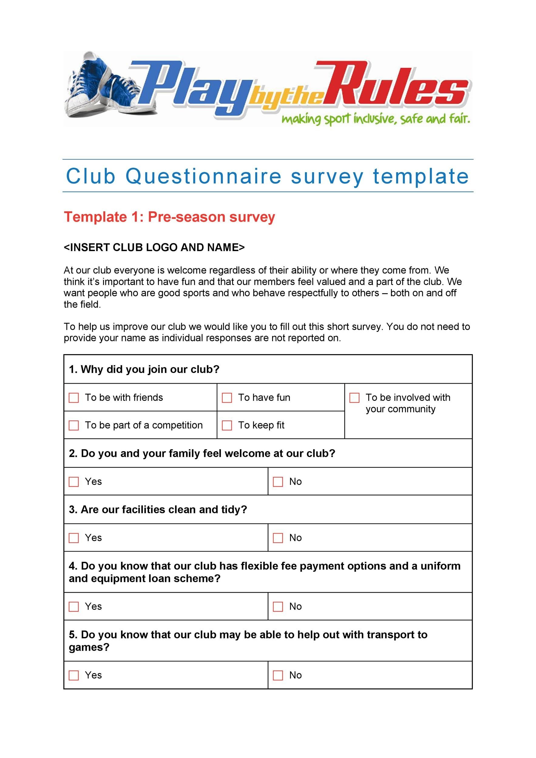 Detail Excel Survey Form Template Nomer 39
