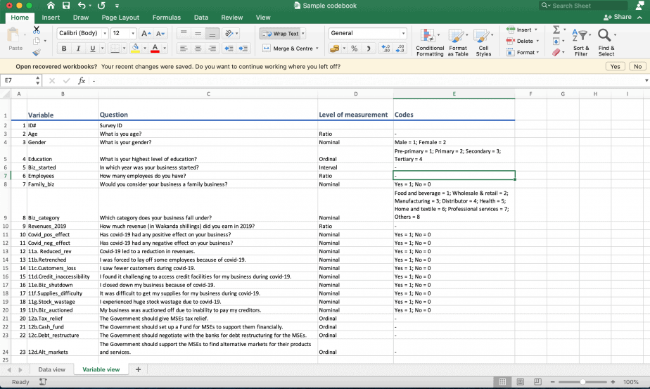 Detail Excel Survey Form Template Nomer 42