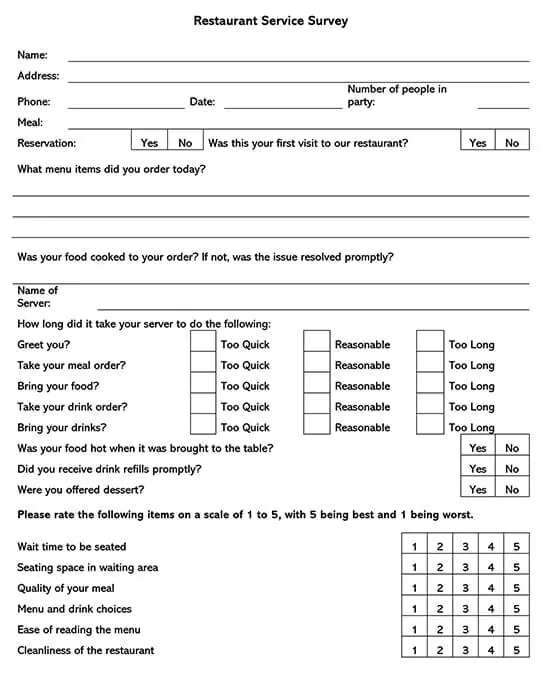 Detail Excel Survey Form Template Nomer 45