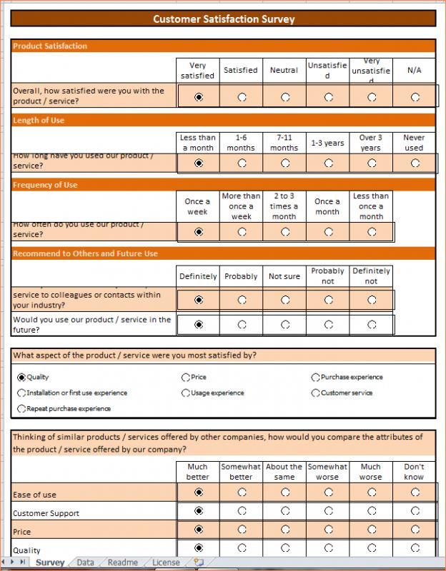 Detail Excel Survey Form Template Nomer 7