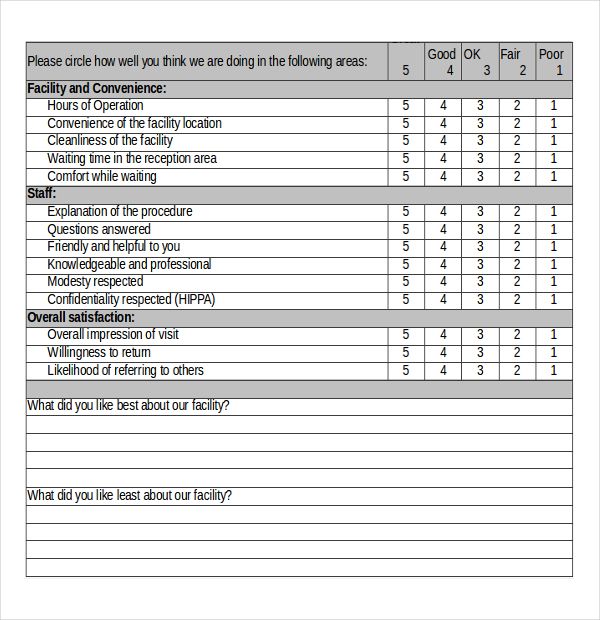 Detail Excel Survey Form Template Nomer 9