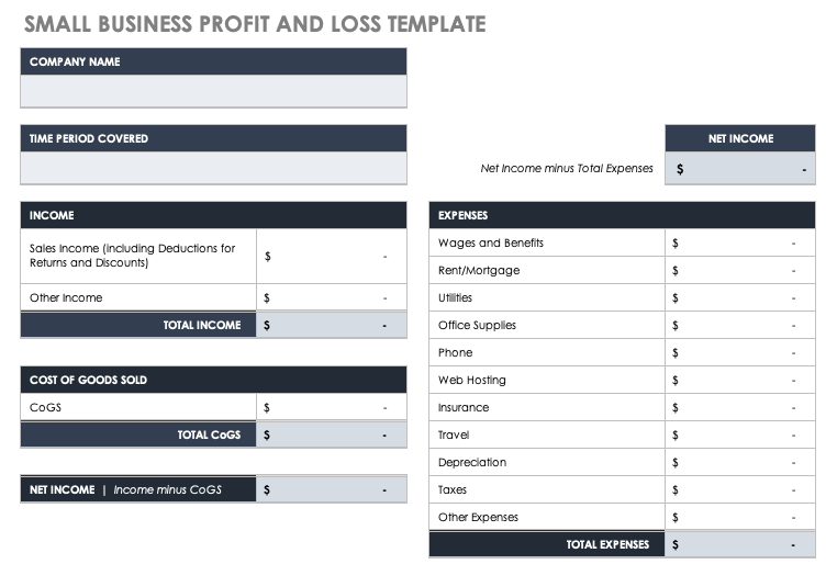 Detail Excel Template Profit And Loss Statement Nomer 21