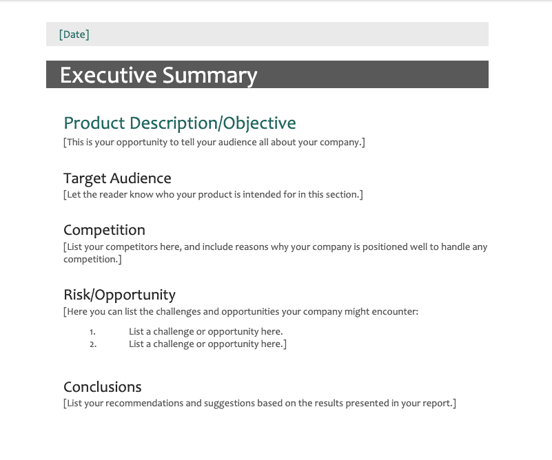 Detail Executive Briefing Template Nomer 6