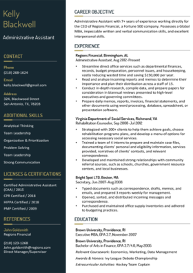 Detail Executive Resume Template Download Nomer 21