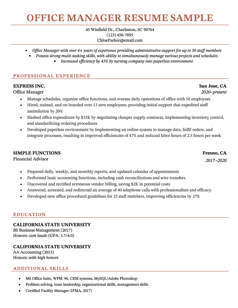 Detail Executive Resume Template Download Nomer 55