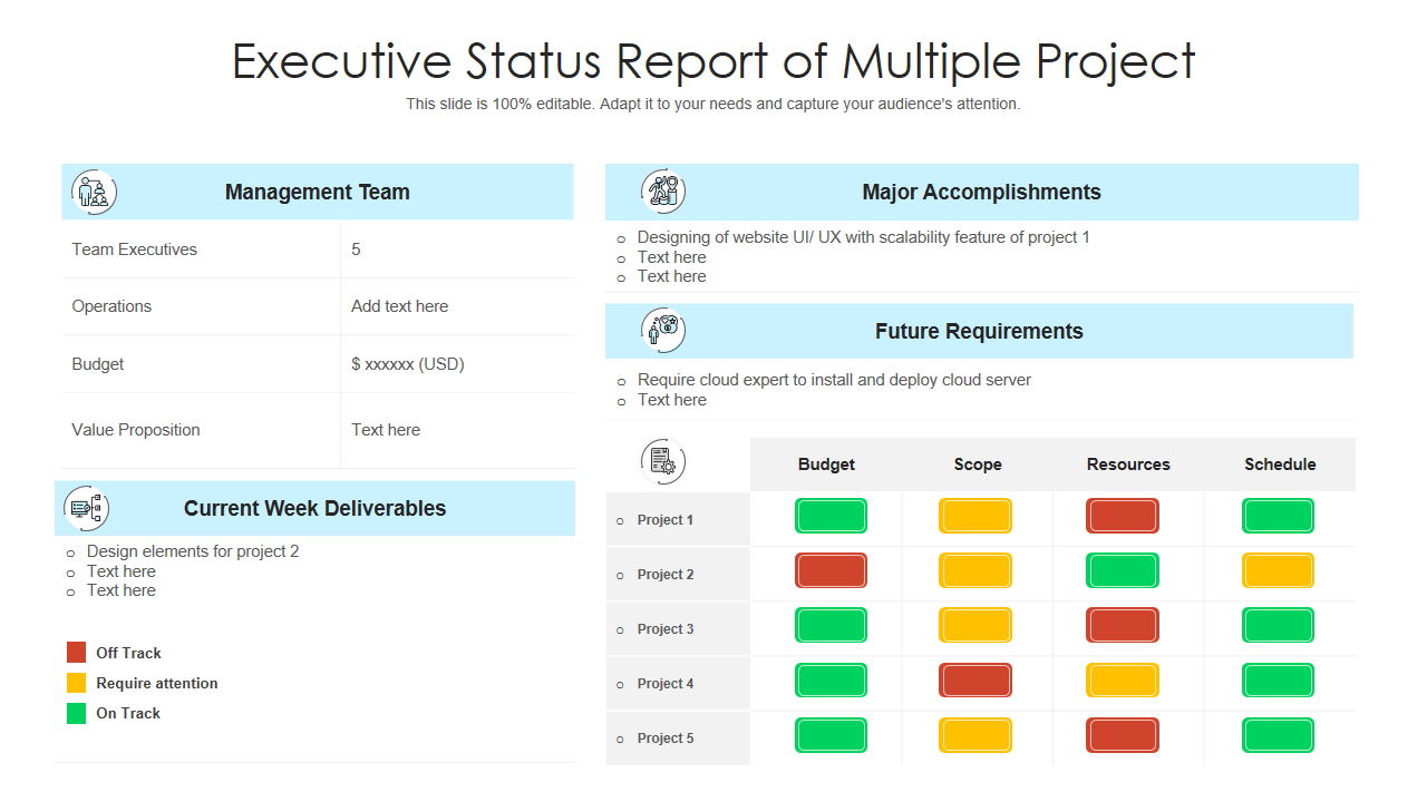 Detail Executive Status Report Template Nomer 13