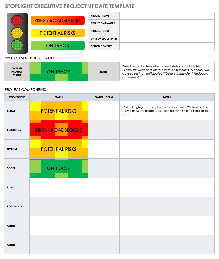 Detail Executive Status Report Template Nomer 3