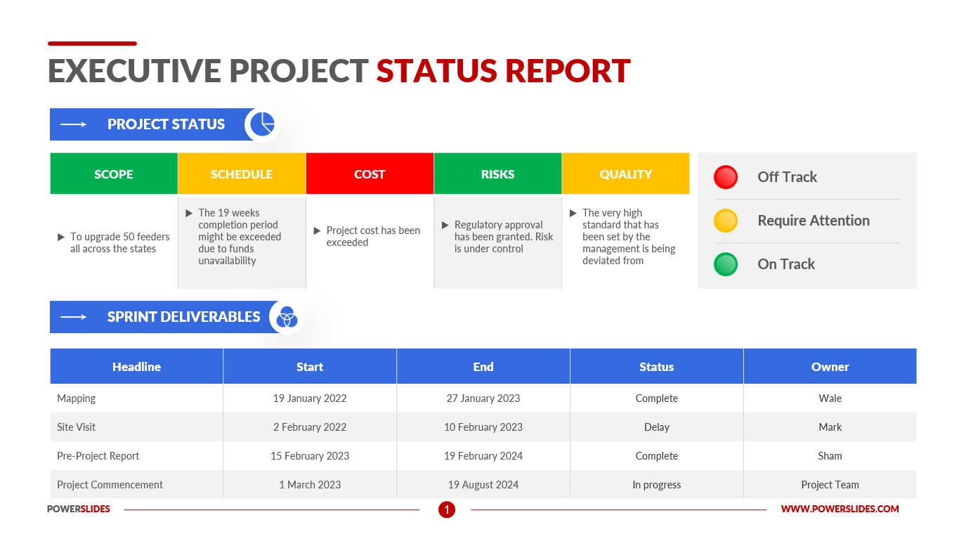 Detail Executive Status Report Template Nomer 5