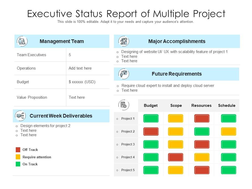 Detail Executive Status Report Template Nomer 52