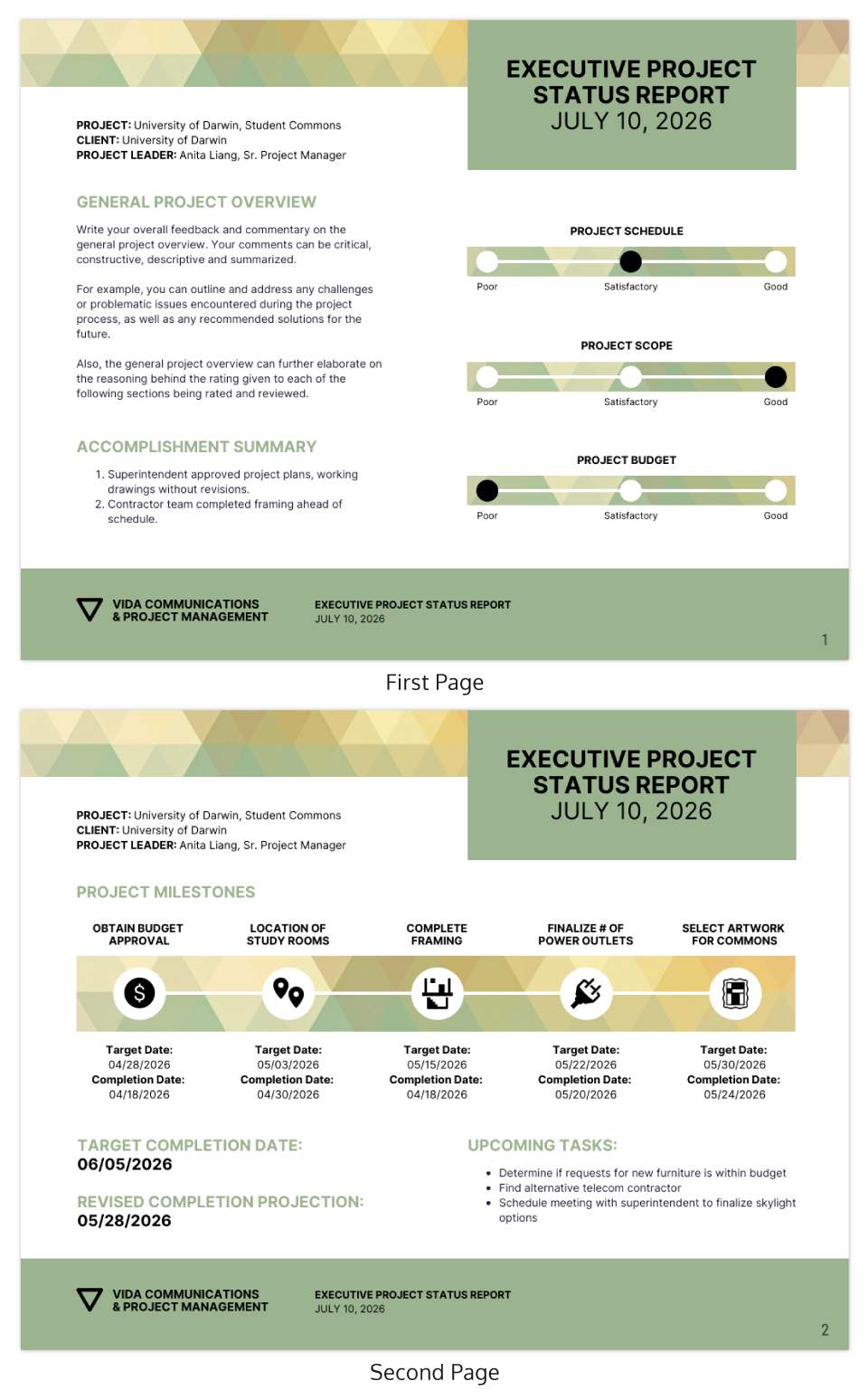 Detail Executive Status Report Template Nomer 9