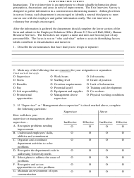 Detail Exit Interview Survey Template Nomer 46