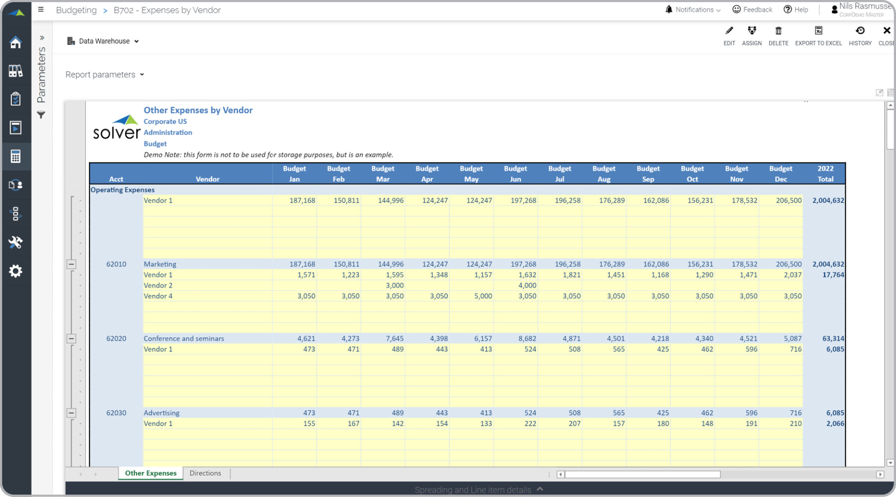 Detail Expense Trends Excel Template Nomer 14