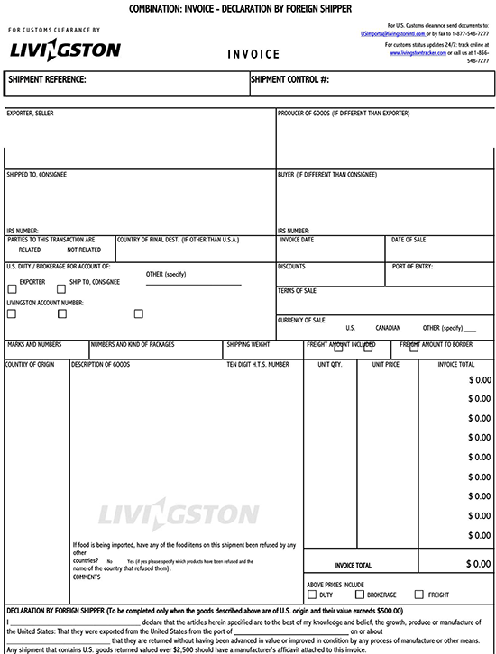 Detail Export Commercial Invoice Template Nomer 16