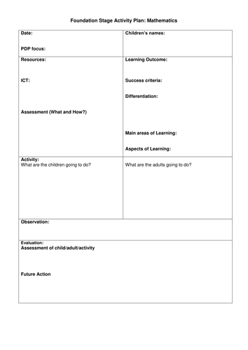 Detail Eyfs Planning Template 2019 Koleksi Nomer 20