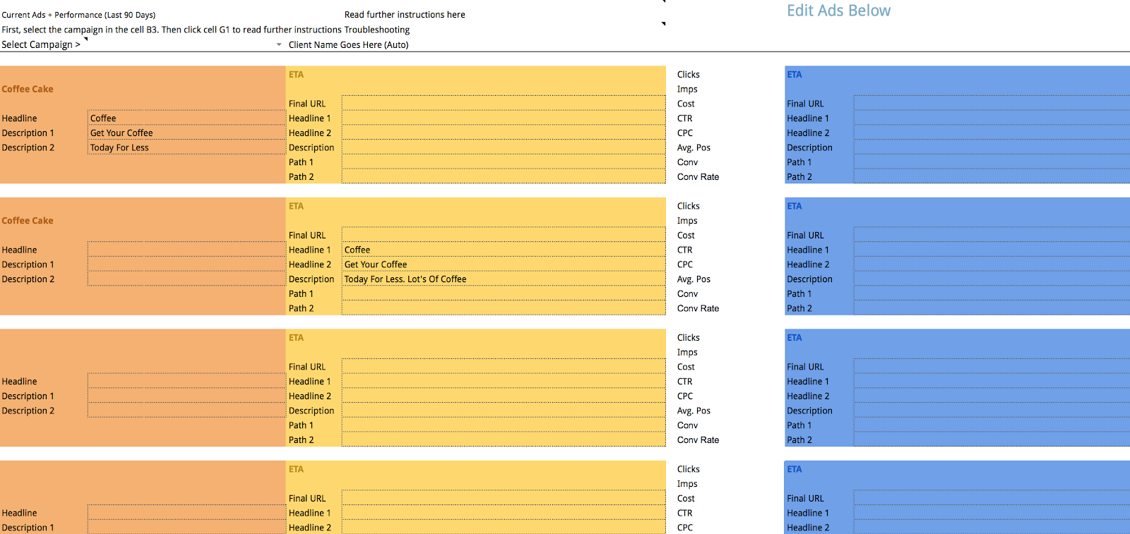 Detail Facebook Ads Excel Template Nomer 52