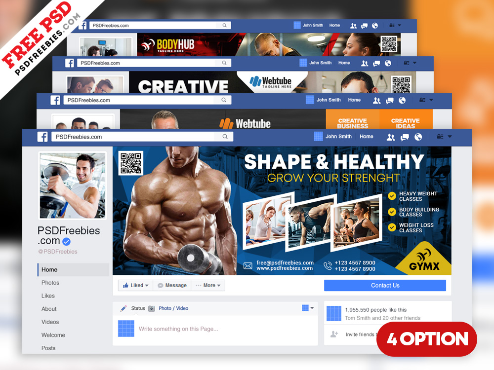 Detail Facebook Cover Photoshop Template Nomer 5